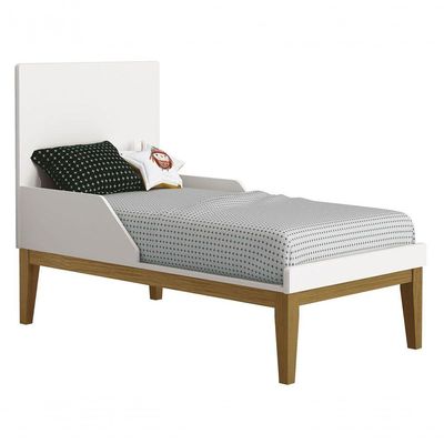 Berço Americano Classic New Branco Fosco Com Madeira - Moveisaqui