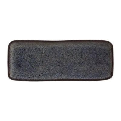 Conjunto de Travessas Retangulares Médias Porto Brasil Orgânico Titanium 33x13cm - 4 Peças Azul