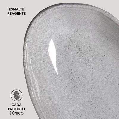 Conjunto de Travessas Ovais Grandes Orgânico Dust 4 Peças Porto Brasil Preto