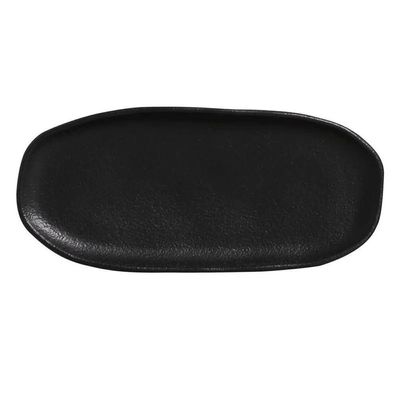 Conjunto de Travessas Ovais Pequenas Porto Brasil Orgânico Preto Matte 23x11cm - 4 Peças Preto