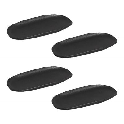 Conjunto de Travessas Ovais Pequenas Porto Brasil Orgânico Preto Matte 23x11cm - 4 Peças Preto