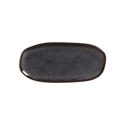 Conjunto de Travessas Ovais Rasas Porto Brasil Orgânico Titanium 23x11cm - 4 Peças Azul
