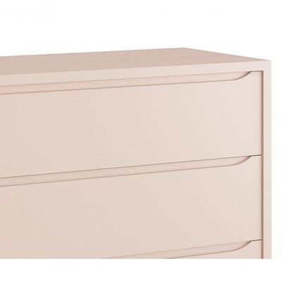 Cômoda Gaveteiro Théo New Rosa Fosco Com Natural - Reller