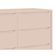 Cômoda 6 Gavetas Classic New Rosa Fosco Com Natural - Moveisaqui