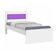 Cama Solteiro Prisma Branco Com Lilás - Jea Móveis