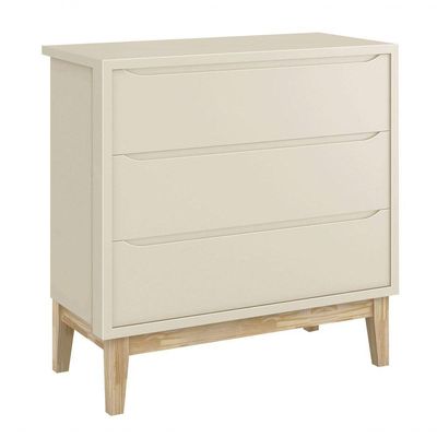 Cômoda Gaveteiro Classic New Areia Fosco Com Natural - Moveisaqui