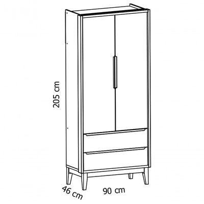 Jogo De Quarto Para Bebê Completo 2 Portas Classic New Rosa Fosco Com Madeira - Moveisaqui