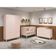 Jogo De Quarto Para Bebê Completo 3 Portas Classic New Rosa Fosco Com Natural - Reller