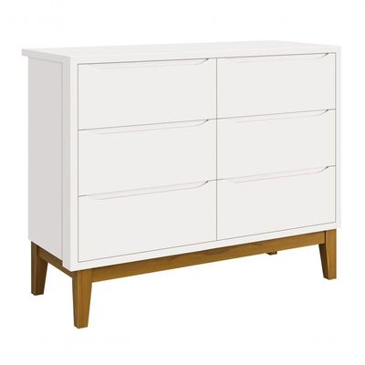 Jogo De Quarto Para Bebê Classic New Branco Fosco Com Madeira - Reller