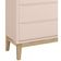 Cômoda Sapateira Classic New Rosa Fosco Com Natural - Reller