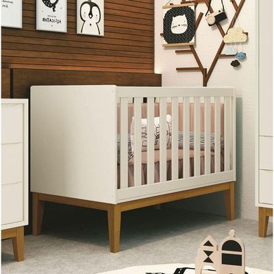 Berço Americano Classic New Areia Fosco Com Madeira - Reller