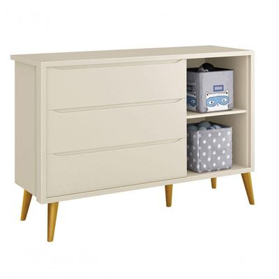 Cômoda Sapateira Théo New Areia Fosco Com Natural - Reller