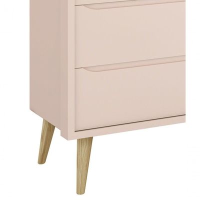Cômoda Sapateira Théo New Rosa Fosco Com Natural - Moveisaqui