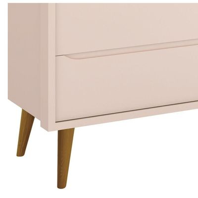 Cômoda Sapateira Théo New Rosa Fosco Com Madeira - Moveisaqui