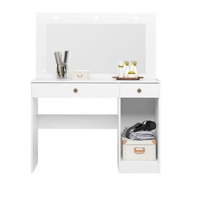 Cômoda Camarim Bella 2 Gavetas Branco Acetinado Com Espelho - Moval