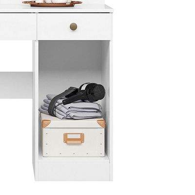 Cômoda Camarim Bella 2 Gavetas Branco Acetinado Com Espelho - Moval