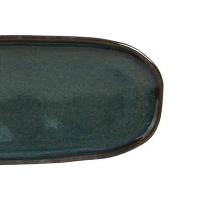 Conjunto de Travessas Ovais Pequenas Porto Brasil Orgânico Oceano 23x11cm - 4 Peças Azul