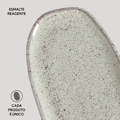 Conjunto de Travessas Ovais Pequenas Porto Brasil Orgânico Pistache 23x11cm - 4 Peças Verde