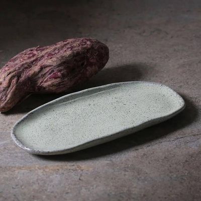 Conjunto de Travessas Ovais Pequenas Porto Brasil Orgânico Pistache 23x11cm - 4 Peças Verde