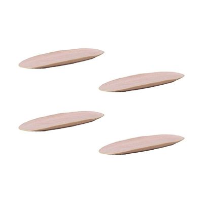 Conjunto de Travessas Ovais Pequenas Porto Brasil Orgânico Litchi 23x11cm - 4 Peças Rosa