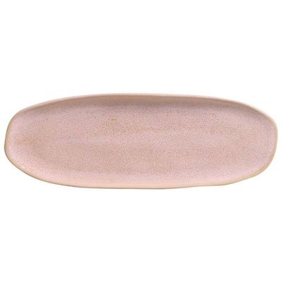 Conjunto de Travessas Ovais Pequenas Porto Brasil Orgânico Litchi 23x11cm - 4 Peças Rosa