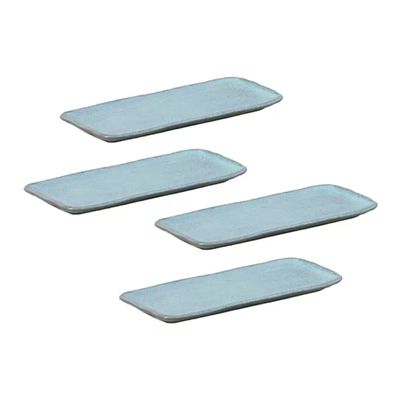 Jogo de 4 Travessas Retangulares 22x9,5cm Stoneware Orgânico Breeze Porto Brasil n/a