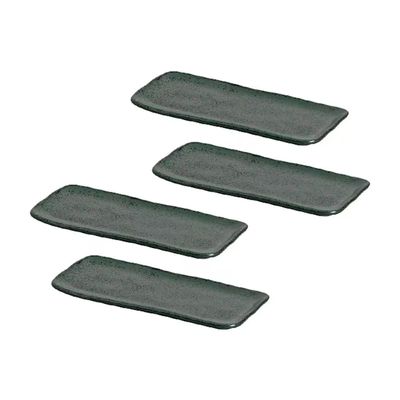 Jogo de 4 Travessas Retangulares 22x9,5cm Stoneware Orgânico Greenery Porto Brasil n/a