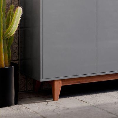 Buffet 4 Portas Flow Cinza