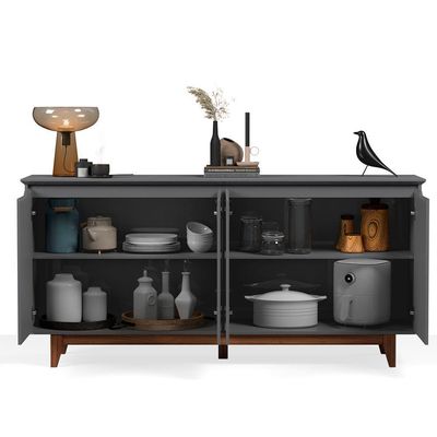 Buffet 4 Portas Flow Cinza