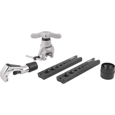 Flangeador e cortador de tubos jogo com 6 peças 1/8" à 11/8" VONDER