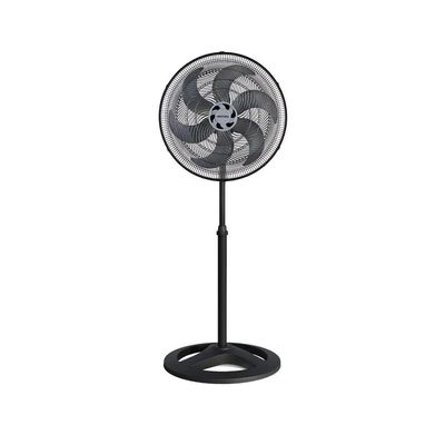 Ventilador Oscilante De Coluna Turbo 6 Pás 50cm Preto 110V