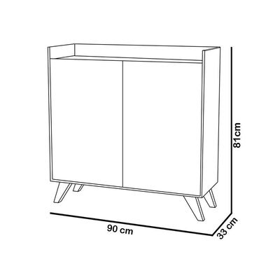 Aparador Buffet Fly 2 Portas Branco - Móveisaqui