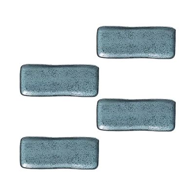 Jogo de 4 Travessas Retangulares 22x9,5cm Stoneware Orgânico Night Sky Porto Brasil n/a