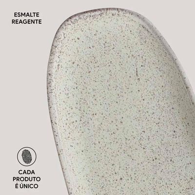 Conjunto de Travessas Oval Rasa Grande Porto Brasil Orgânico Pistache 36x13cm - 4 Peças Verde