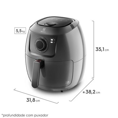 Air Fryer Electrolux por Rita Lobo 6,5L Grafite Family Efficient 1700W (EAF50) 220V
