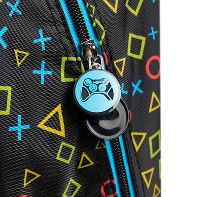 Mochila de Rodinhas Masculina Video Game Preta U / Preto