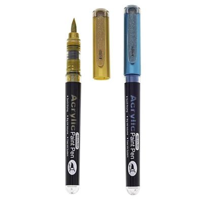 Estojo Marcador Artístico Acrylic Paint Brush 12 Cores Molin Metalizado