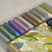 Estojo Marcador Artístico Acrylic Paint Brush 12 Cores Molin Metalizado