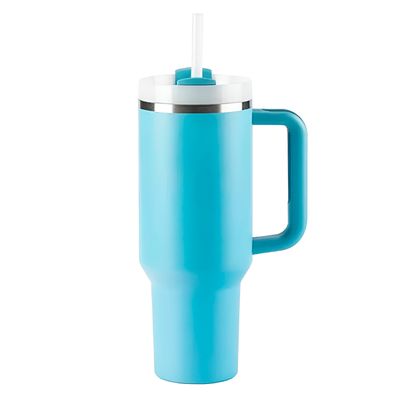 Copo Térmico Estilo Quencher 1200ml Inox Portátil Canudo Cor:Branco