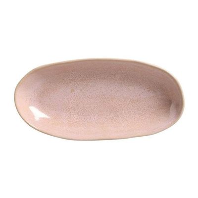 Conjunto de Travessas Ovais Grandes Porto Brasil Orgânico Litchi 32x16cm - 4 Peças Rosa