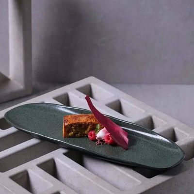 Conjunto de Travessas Oval Rasa Grande Porto Brasil Orgânico Greenery 36x13cm - 4 Peças Verde
