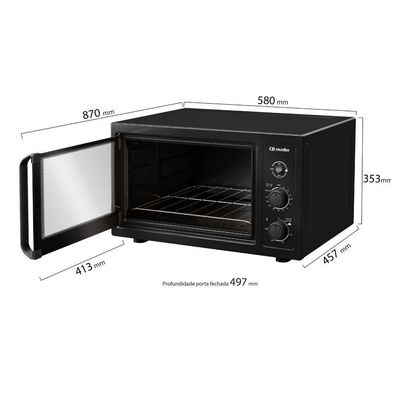 Forno Elétrico Mueller 50L MFB50B Preto 220V