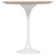 Mesa Lateral Tulipa Saarinen Redonda 51 cm Freijó Branco