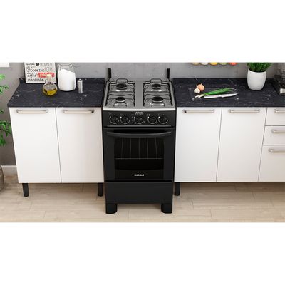 Fogão de Piso com Acendimento Manual Star Clean 4 Bocas Itatiaia Preto