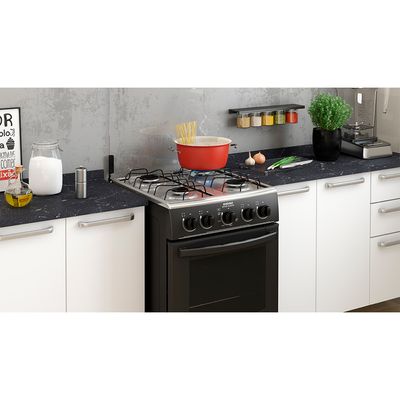 Fogão de Piso com Acendimento Manual Star Clean 4 Bocas Itatiaia Preto