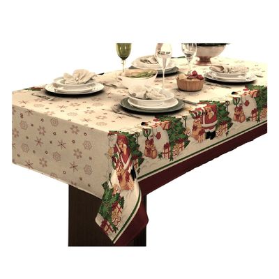 Toalha Mesa Quadrada Gourmet 140x140cm Natal Noel  Raner