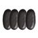 Conjunto de Travessas Ovais Grandes Porto Brasil Orgânico Matte 32x16cm 4 Peças Preto