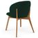 Cadeira de Jantar e Estar Living Estofada Mia L02 Suede Verde Musgo - Lyam Decor