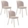 Kit 3 Cadeiras Sala de Jantar Estofada Gavi Arena L02 Suede Bege - Lyam Decor