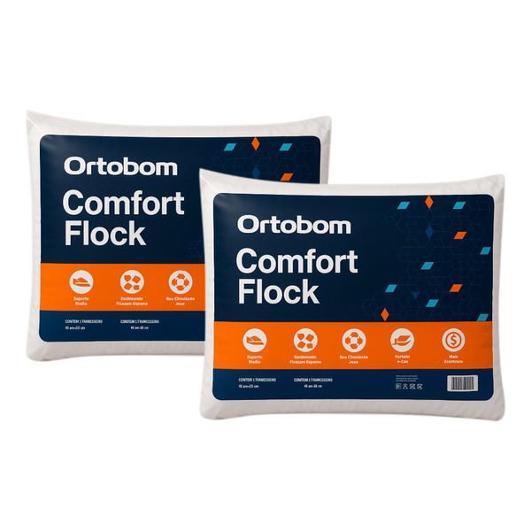 Kit-2-Travesseiros-60x40cm-Ortobom-Confort-Flock-5188926 Kit-2-Travesseiros-60x40cm-Ortobom-Confort-Flock-5188926
